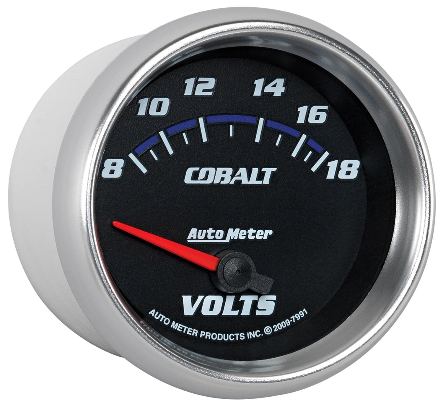 Auto Meter Cobalt 2-5/8" 8-18V Short Sweep Electric Voltmeter 7991