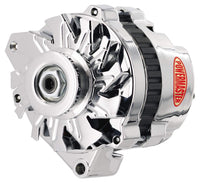 Alt GM CS130 Powermaster Polish 105A 1V Pulley Baffle & Cone Offset Left MTG 1-Wire or OE Hookup