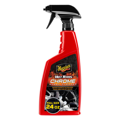 Hot Rims Meguiar's Chrome Wheel Cleaner, Deep Foaming Rim Cleaner Spray Formulated to Effectively Clean Chrome Wheels for an Impeccable Mirror-Like Shine, 24 Oz