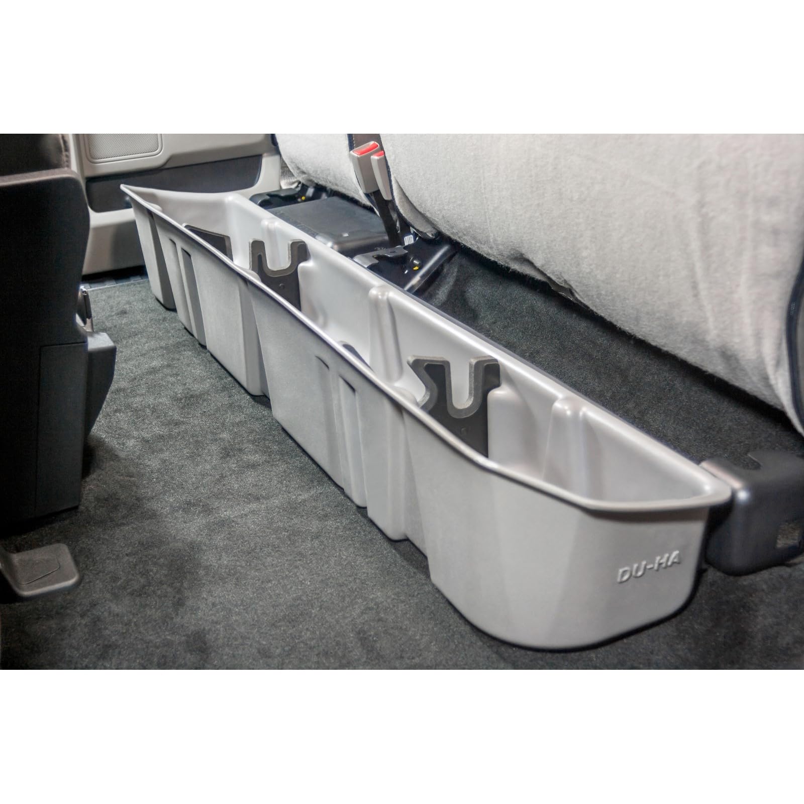 Under Seat Storage DuHa 20106 fits 2015-2025 Ford F150 SuperCab & 2017-2025 Ford F250 F350 F450 F550 SuperCab | Black Heavy-Duty Back Seat Organizer | Includes Dividers