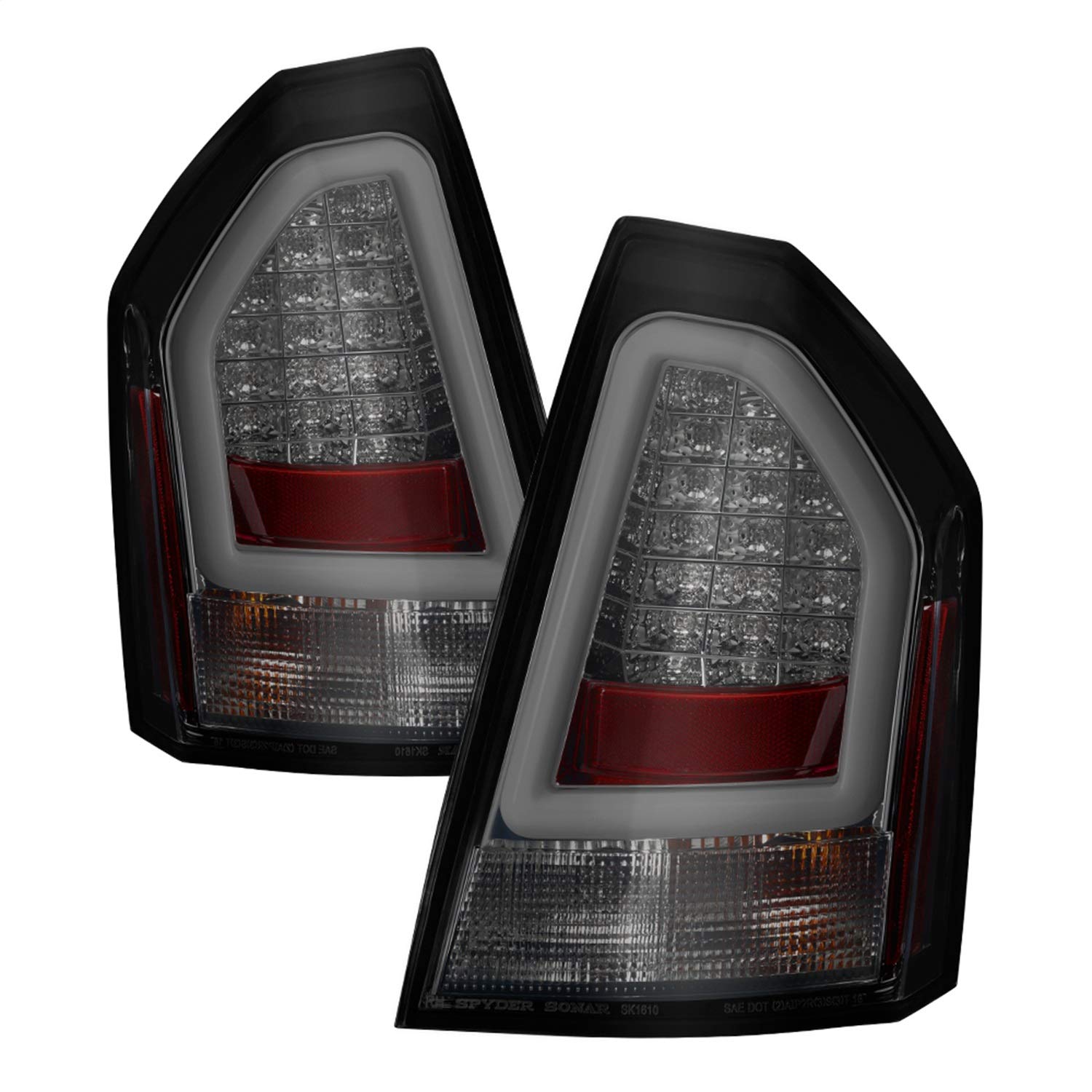 Chrysler 300C 05-07 Spyder 5083371 Version 2 Light Bar LED Tail Lights - Smoke