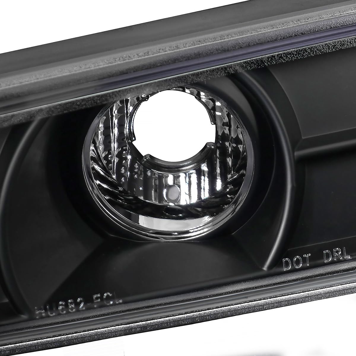 Black Housing SPEC-D TUNING Clear Lens LED Halo Projector Headlights + Bumper Lights Compatible with 2004-2012 Chevy Colorado, 2004-2012 GMC Canyon, Left + Right Pair Headlamps Assembly