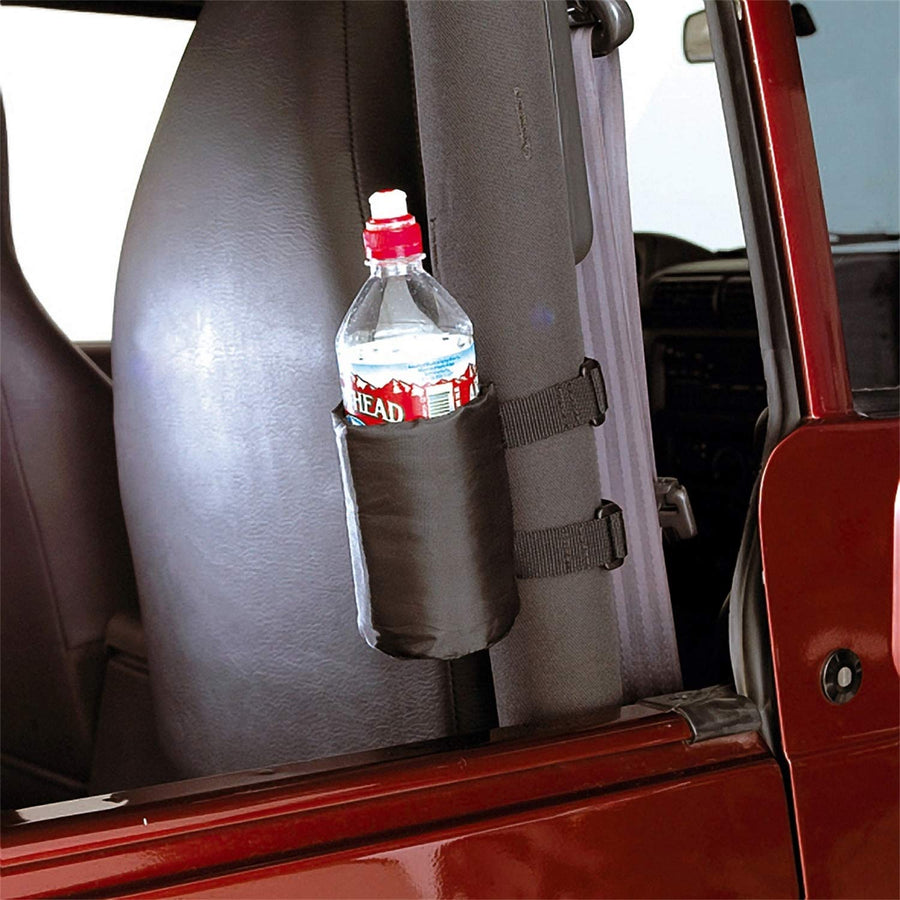 Rugged Ridge Drink Holder Sport Bar for Jeep CJ/Wrangler | Nylon, Black | 12101.51 | Fits 1955-2018 Jeep CJ & Wrangler YJ/TJ/JK