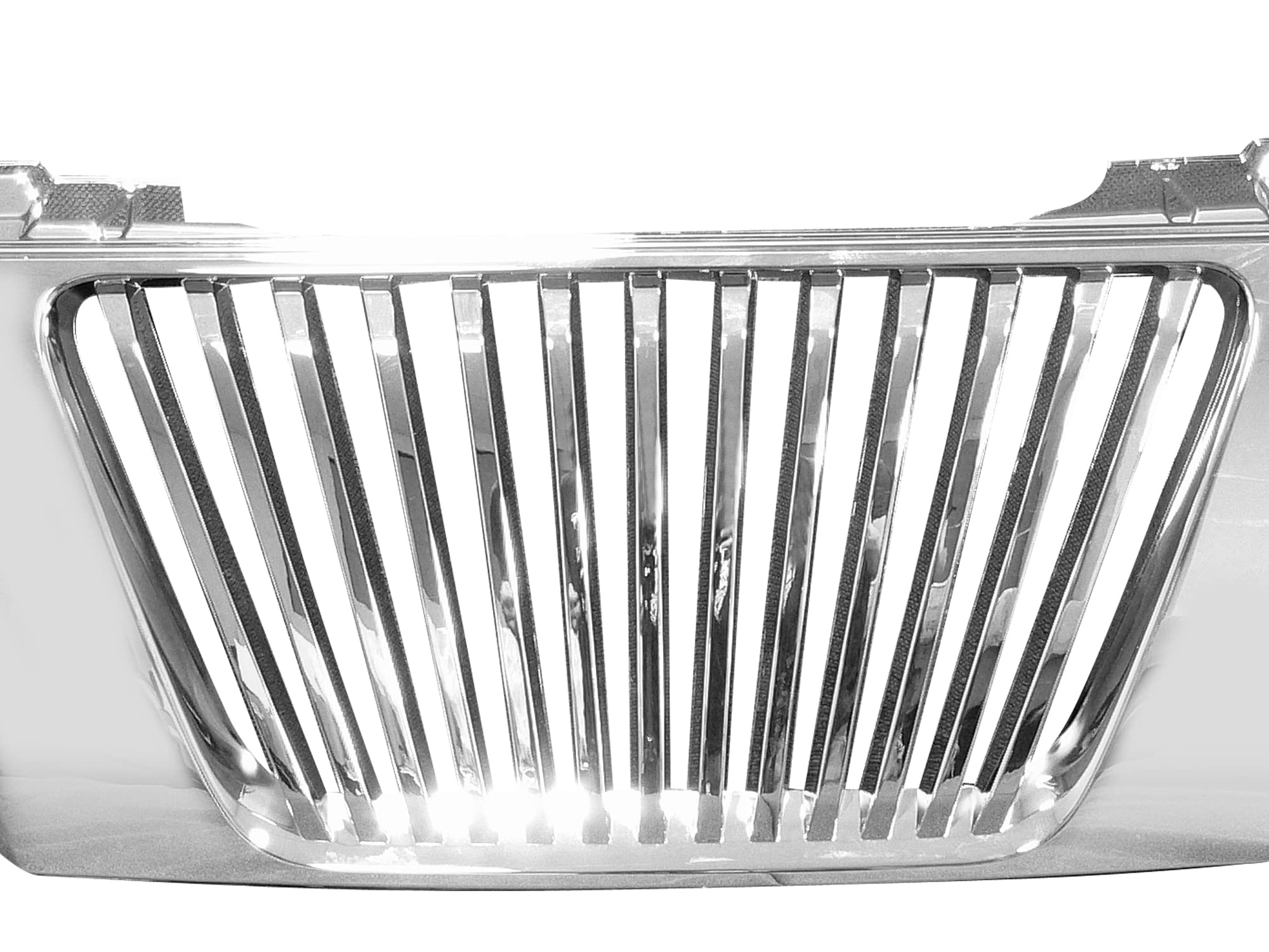 Vertical Front Hood Grille Armordillo USA - Chrome Fits 2005-2008 Nissan Pathfinder