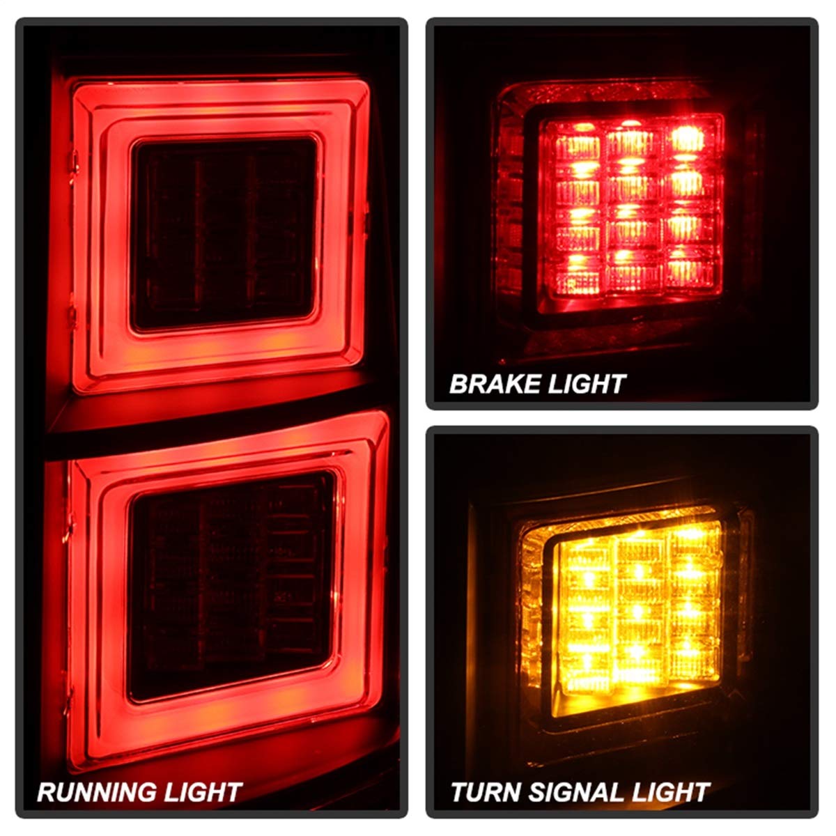Land Rover Discovery LR4 10-14 Spyder 5080936 Light Bar LED Tail Lights - Black