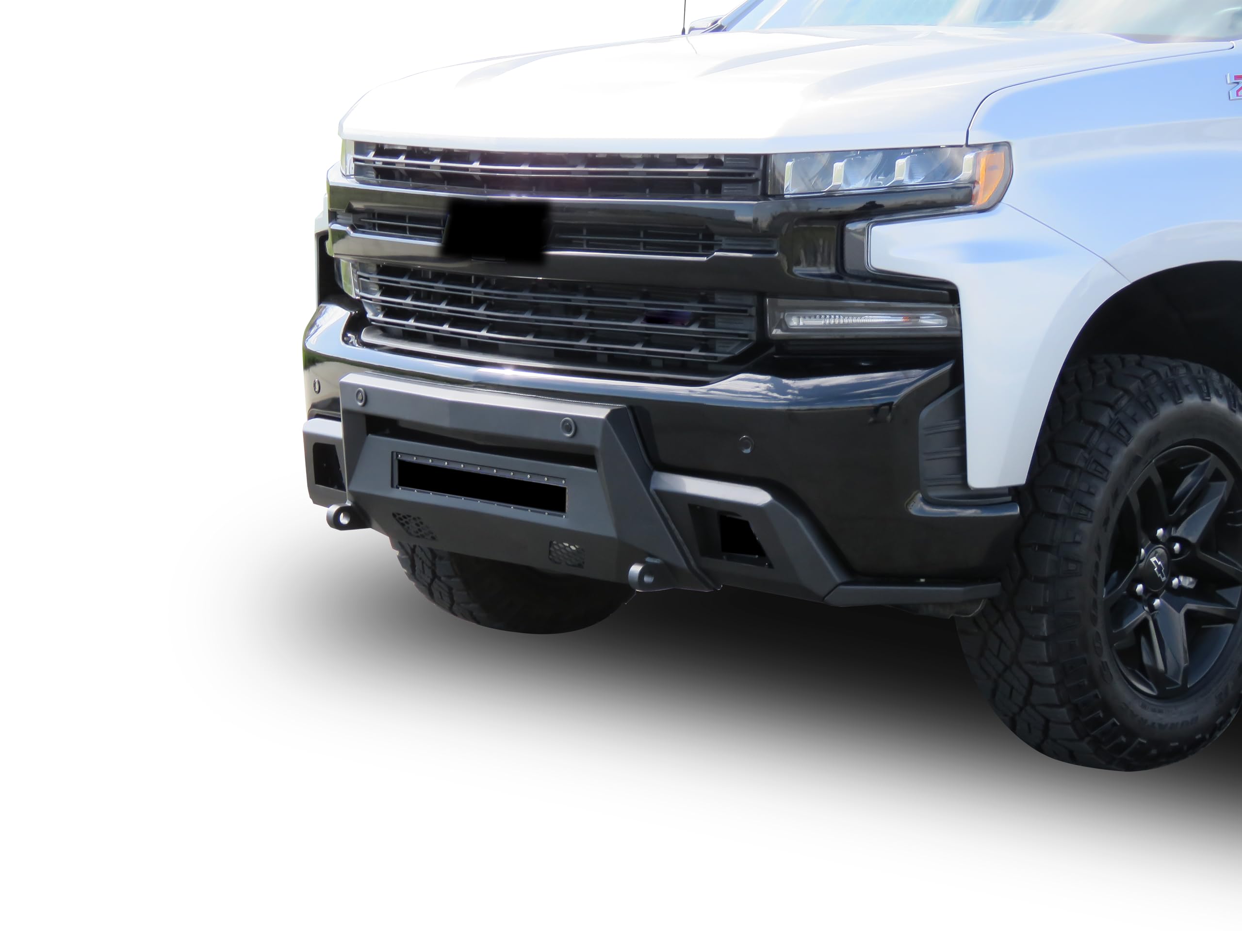 Armour III Black Horse Light Duty Front Bumper Textured Black Compatible with 19-21 Chevy Silverado 1500|2022 Chevy Silvrado 1500 LTD(Excl. 19-21 1500 LD)-AR3LD05NL