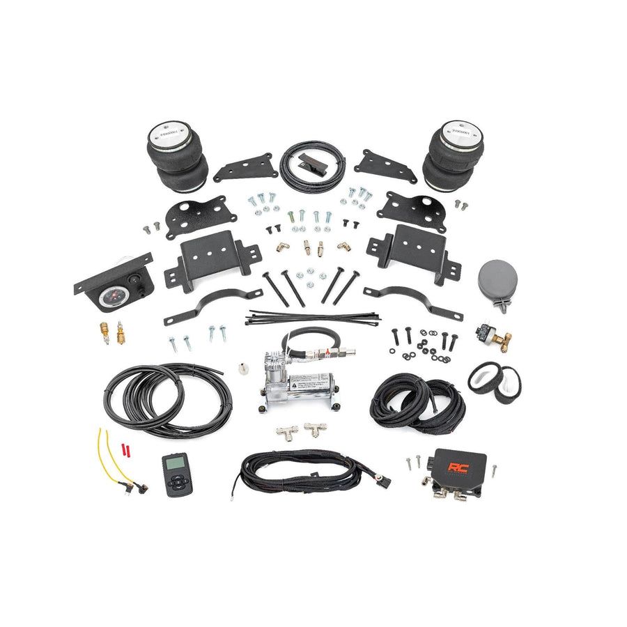 Rough Country Air Spring Kit Rear with Compressor & Wireless Controller for Ram 2500 4WD (2014-2026) with 5" Lift