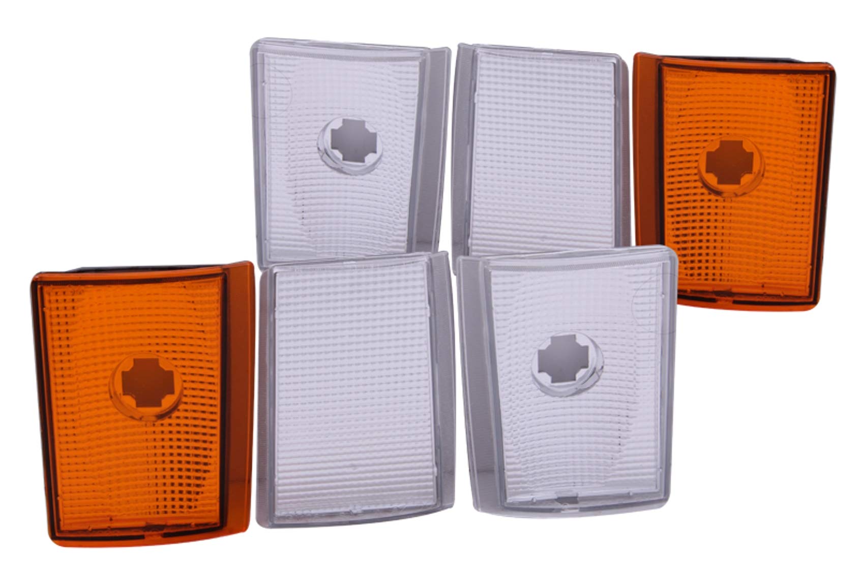 Chevrolet Anzo USA 521031 Clear 6 Pieces With Amber Reflectors Cornering Light Assembly - (Sold in Pairs)