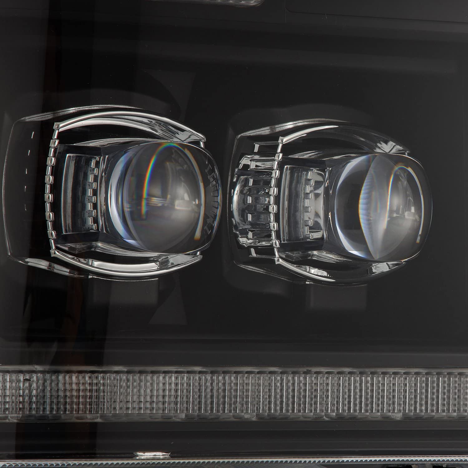 NOVA-Series AlphaRex LED Projector Headlights Black w/Activ Light/Seq Signal 08-10 Ford F250-550