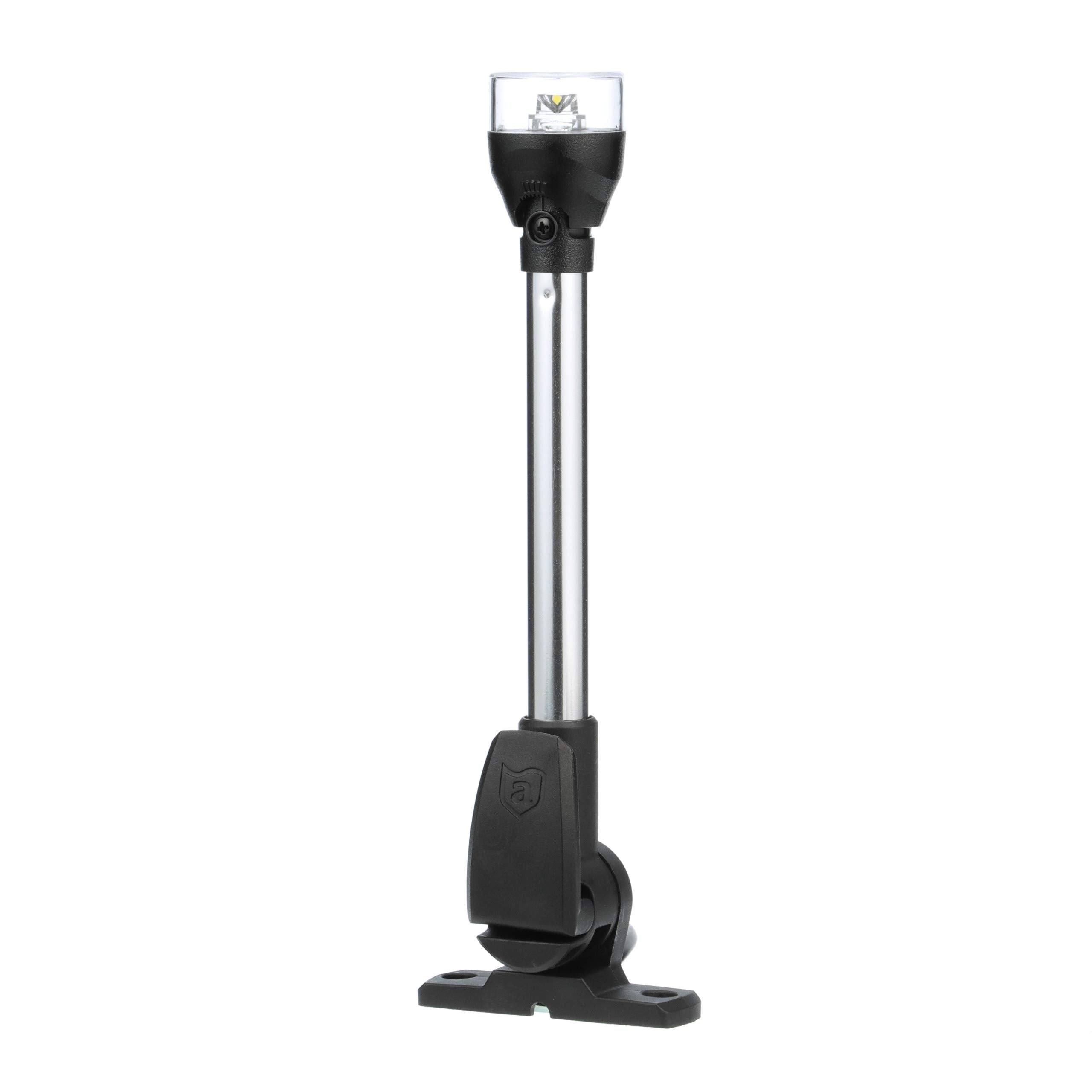 12-Inch attwood 5557-PV12A7 All-Round LED Fold Down Navigation Light Black Base