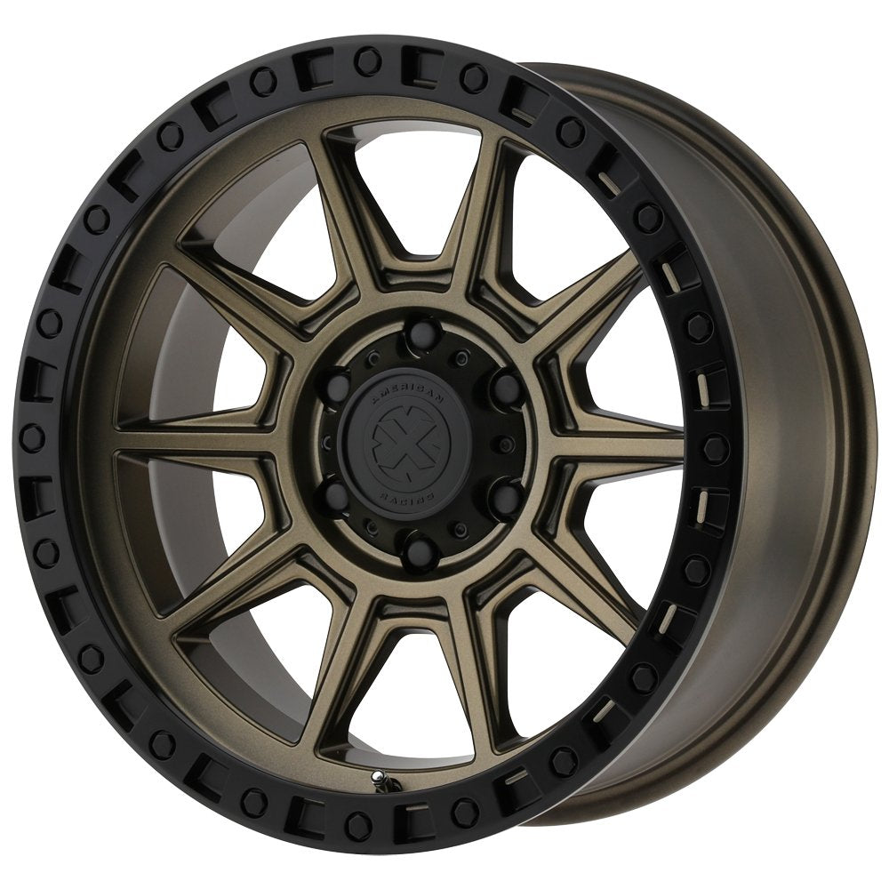 ATX M-BRZ BLK Lip Wheel AX202 with Aluminum (17 x 9. inches /5 x 114 mm, -12 mm Offset)