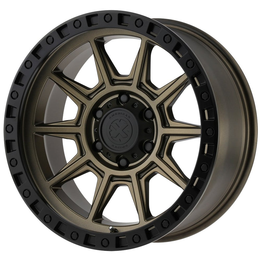 ATX M-BRZ BLK Lip Wheel AX202 with Aluminum (17 x 9. inches /5 x 114 mm, -12 mm Offset)