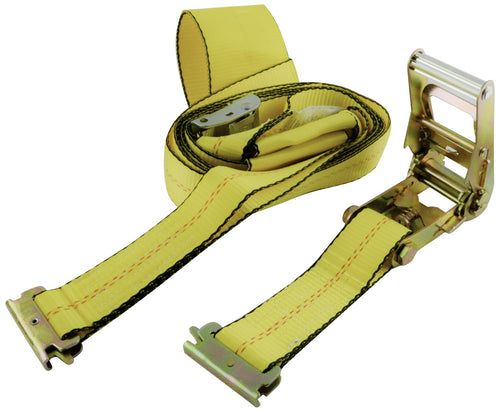 E-Track Adjustable Tire Basket Strap with Cam Buckle and Ratchet Erickson 8314 3500 lb.