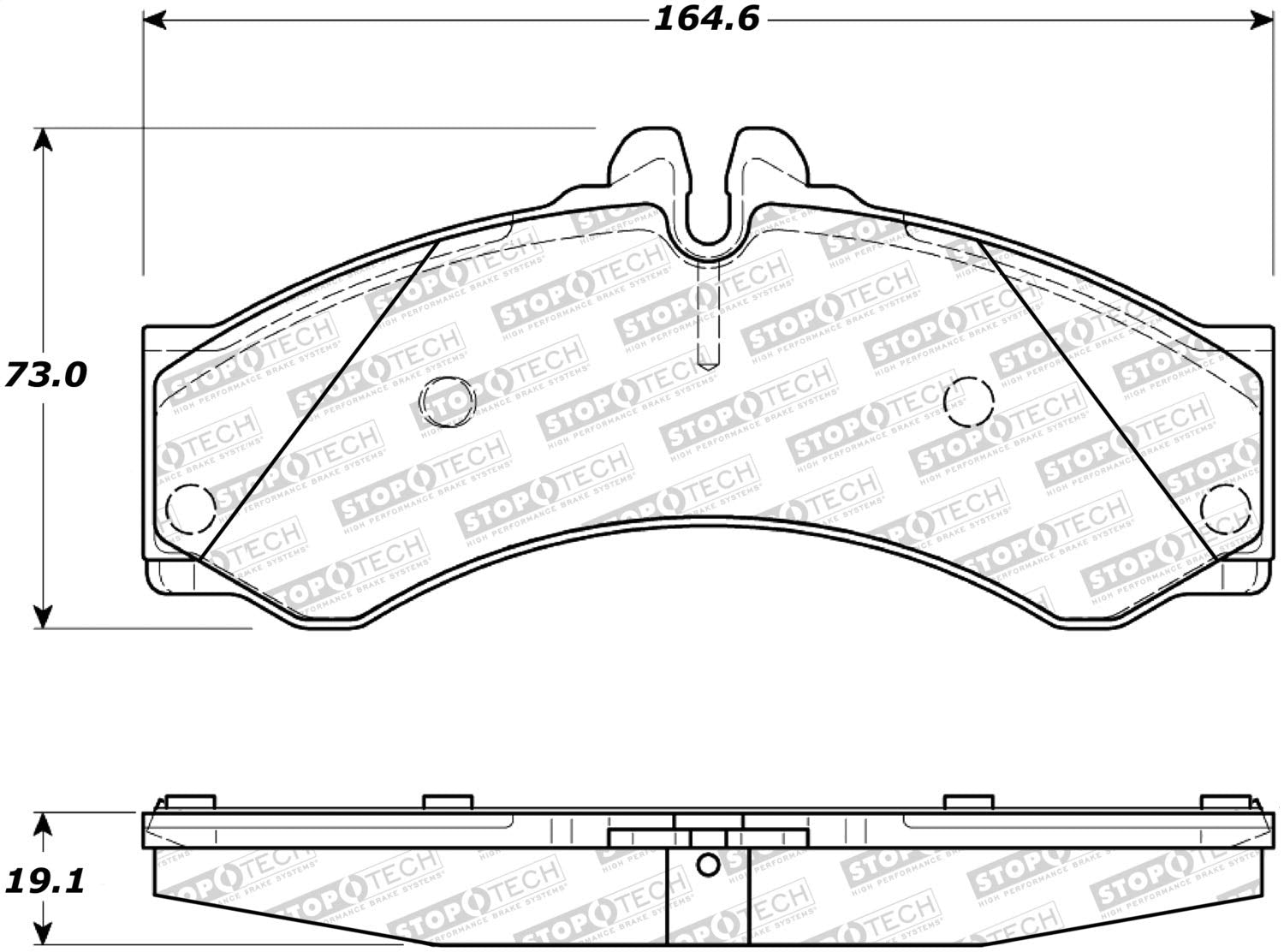 308.09490 StopTech Street Brake Pads with Shims