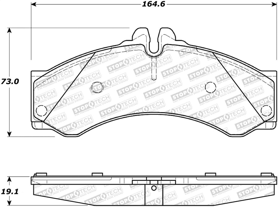 308.09490 StopTech Street Brake Pads with Shims