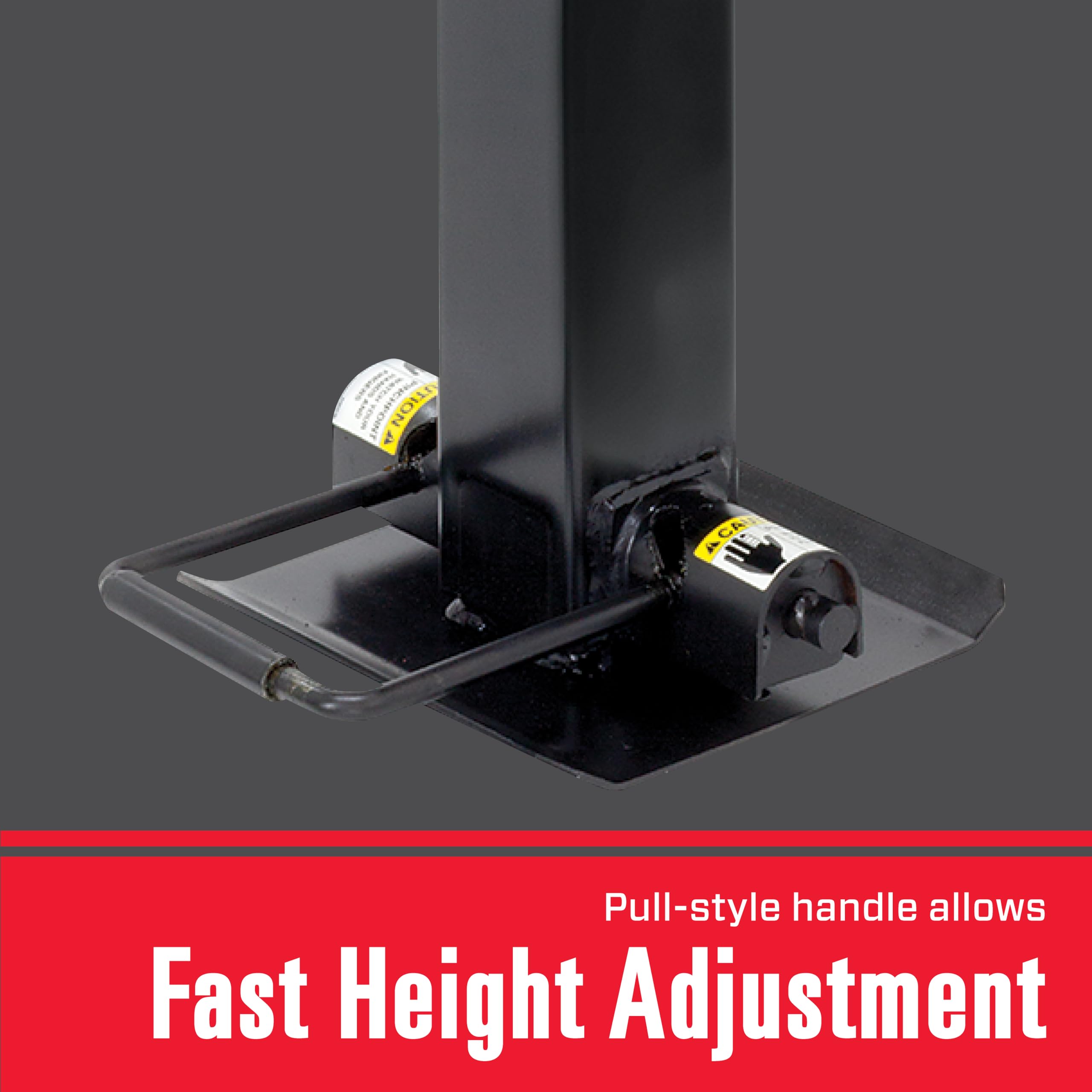 Bulldog Twin Cam™ 182701 HD Square Trailer Jack, 25,000 lbs. Support Capacity, Sidewind, 12-1/2 Inch Travel