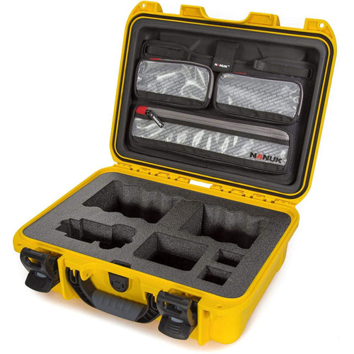 Waterproof Nanuk 920 Hard Case with Lid Organizer for Sony a7R Size Camera - Yellow