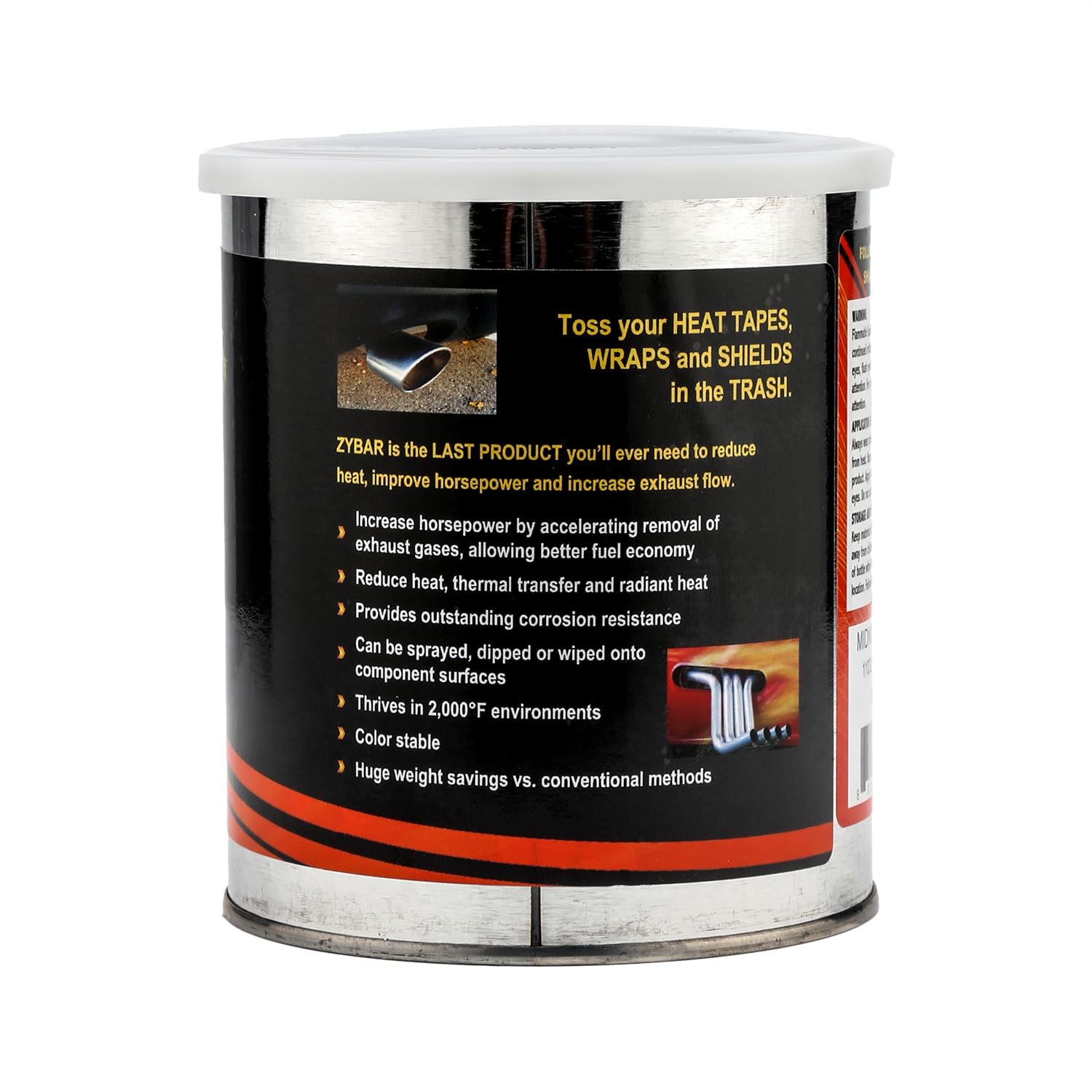 ZyBar ZyCoat 12032 High Temperature Coating - Medium Gray, 32 Ounce