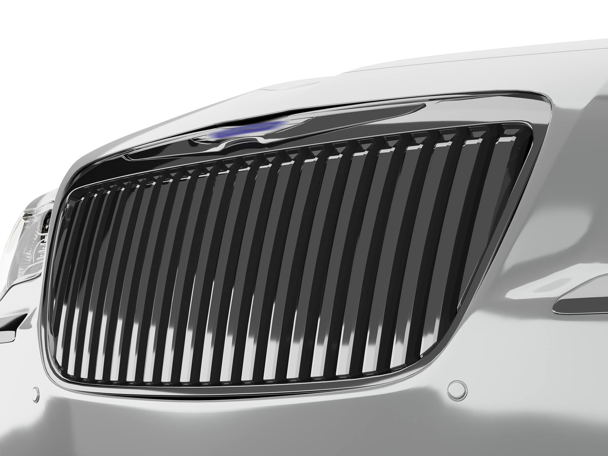 Vertical Front Hood Grille Armordillo USA 7147553 - Polished Fits 2011-2014 Chrysler 300/300C