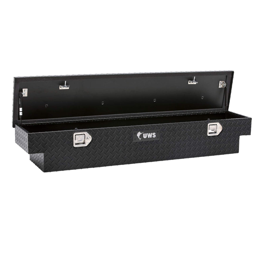 UWS 59-Inch Matte Black Heavy-Wall Aluminum UTV Tool Box EC10893-PR for Select Polaris Ranger, RigidCore Lid