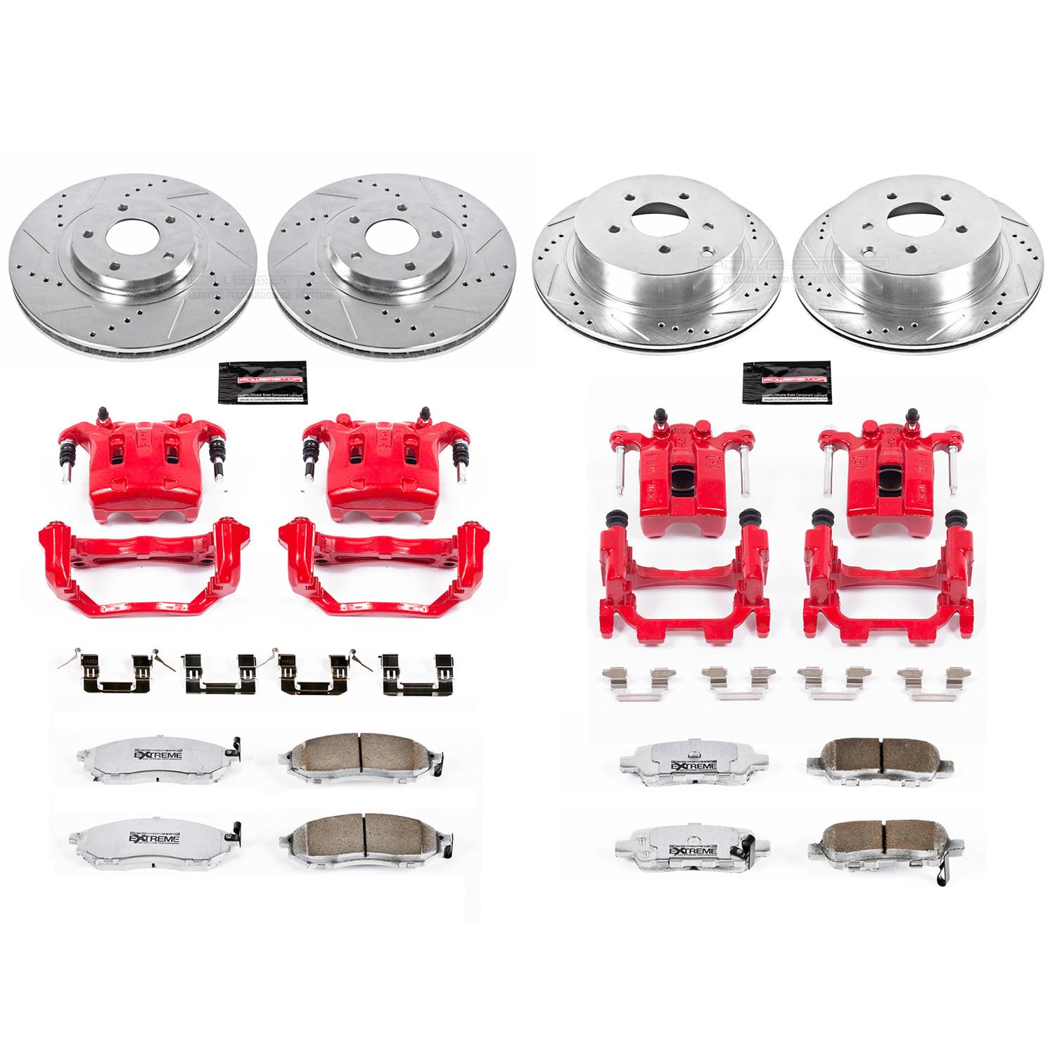Power Stop Z26 KC4476-26 Front & Rear Street Warrior Brake Kit Nissan For Nissan Murano 2011-2014 [Model Specific]