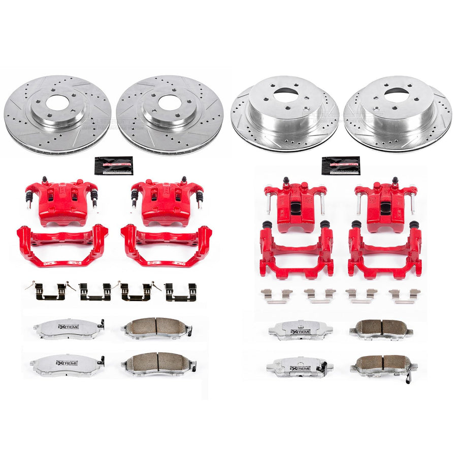 Power Stop Z26 KC4476-26 Front & Rear Street Warrior Brake Kit Nissan For Nissan Murano 2011-2014 [Model Specific]