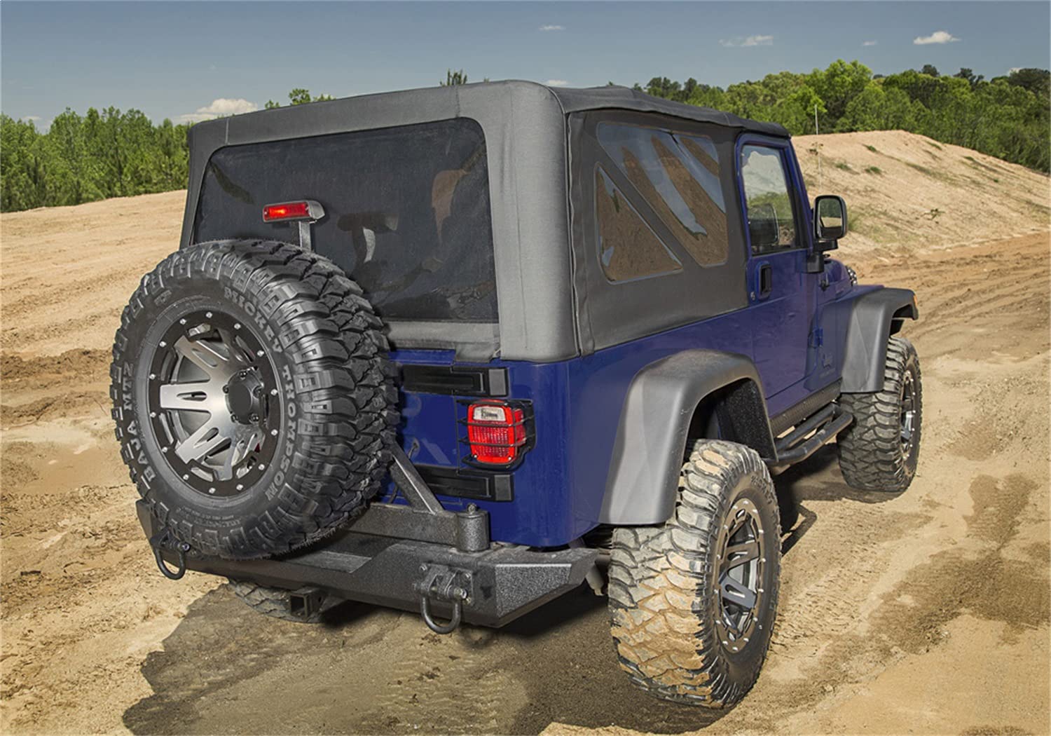Factory Replacement RAMPAGE PRODUCTS Soft Top for Jeep Wrangler LJ | Tinted Windows, Vinyl, Black Diamond | 99635 | Fits 2004-2006 Jeep Wrangler LJ