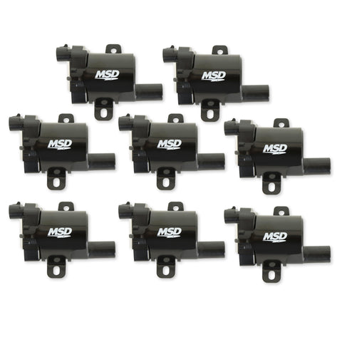Blaster LS Series MSD 826383 Ignition Coil, Black, 8-Pack