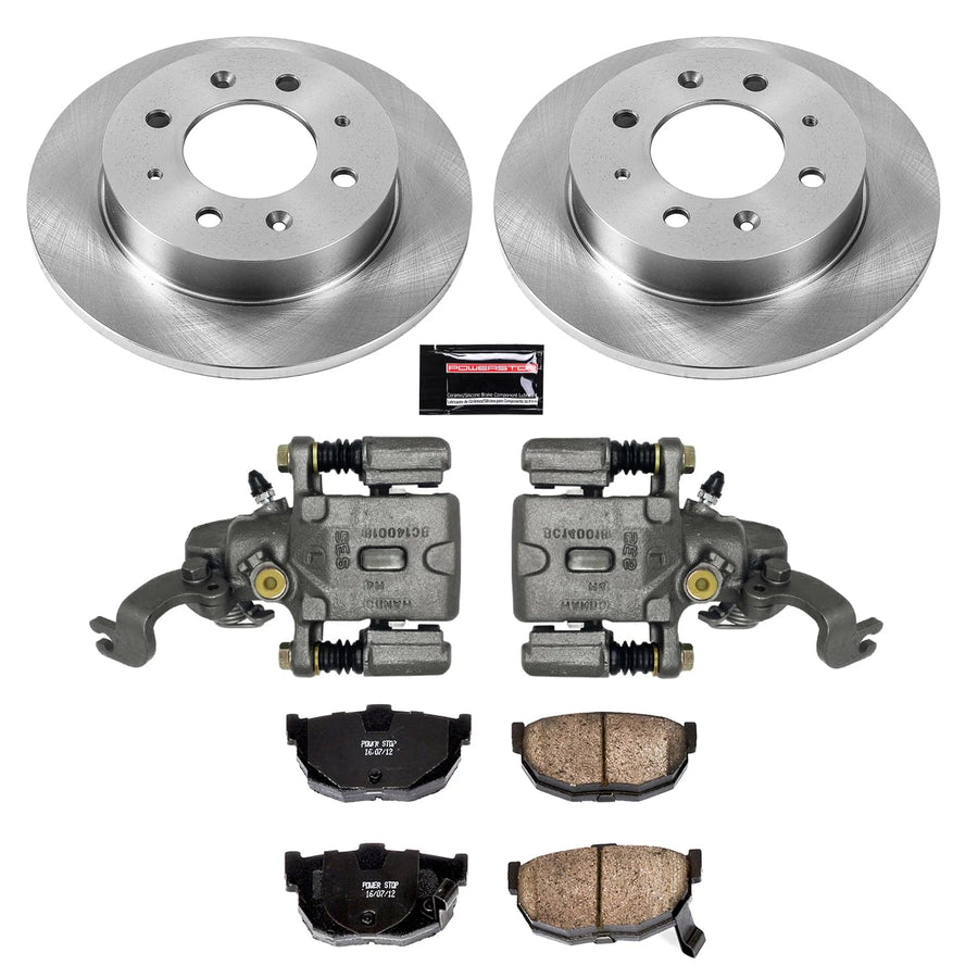 Power Stop KCOE5905 Replacement Autospeciality Rear Caliper Kit- OE Rotors, Ceramic Brake Pads, Calipers For Kia Spectra 2004-2009, Kia Spectra5 2005-2009 [Model Specific]