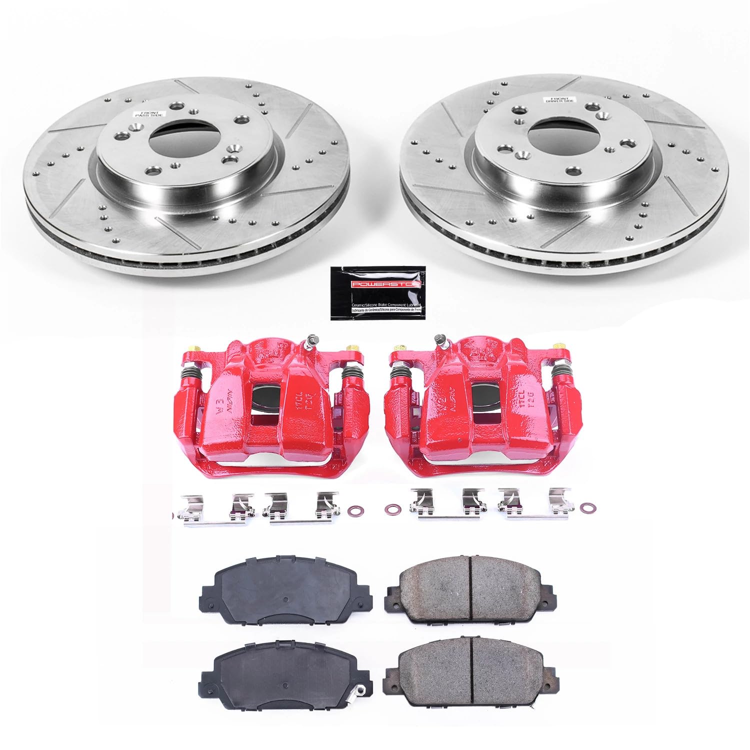 Power Stop Z23 Evolution Sport Front Brake Caliper Kit- Brake Pads, Brake Rotors and Brake Calipers