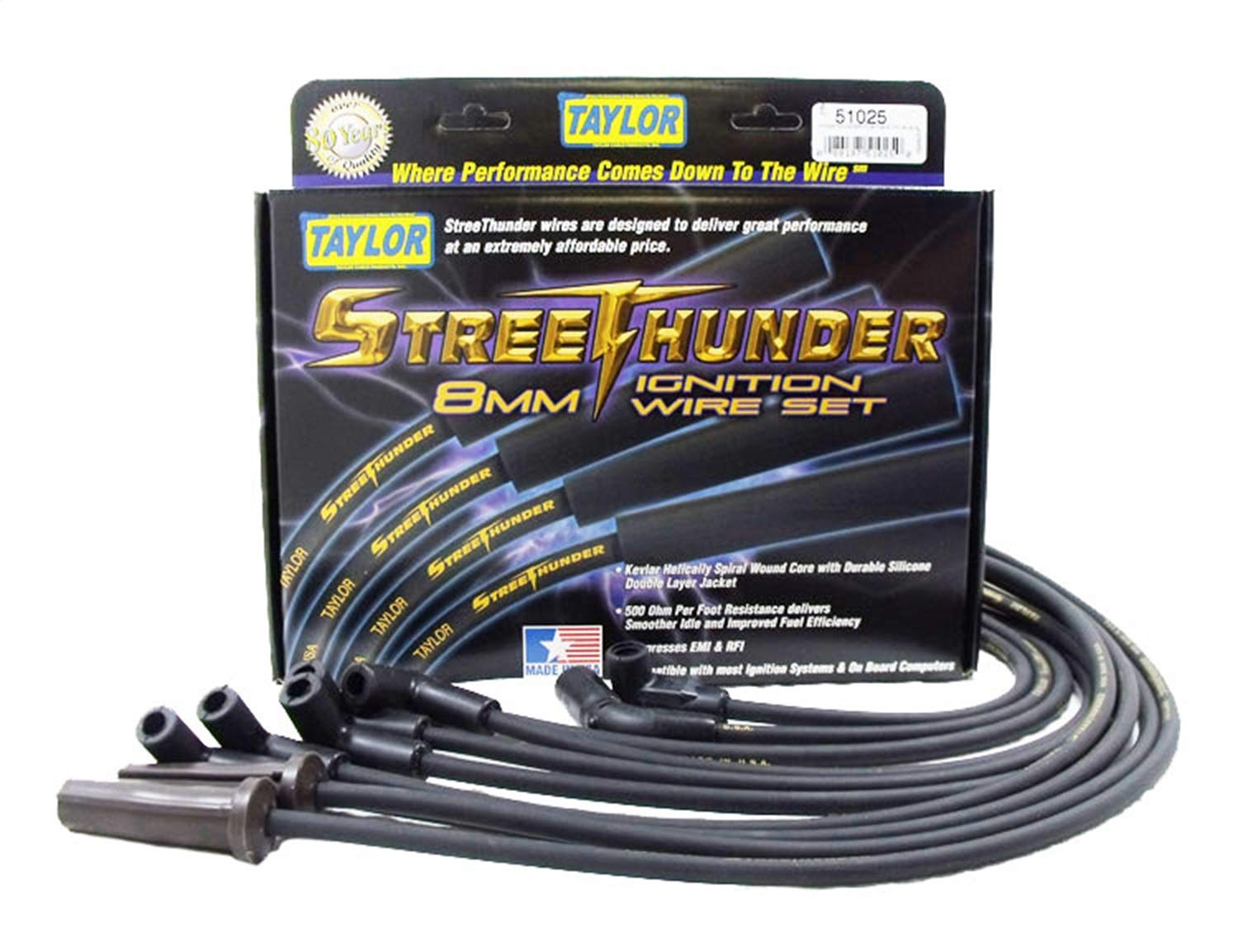 Streethunder Taylor Cable 51025 custom 8 cyl black