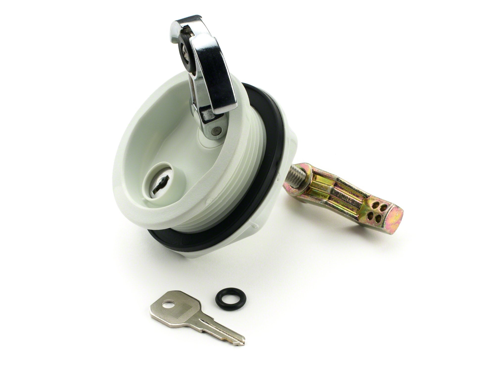 S-0226BC Whitecap T-Handle Latch with Keyed Lock - Black 3" Diameter