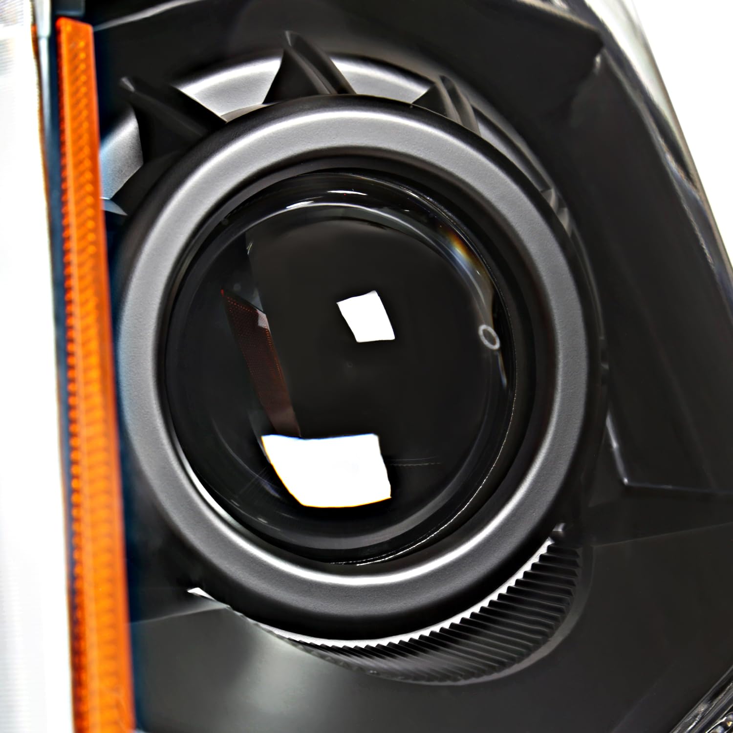 Black Projector Headlights SPEC-D TUNING Compatible with 2010-2016 Cadillac SRX, Left + Right Head Lamps Assembly