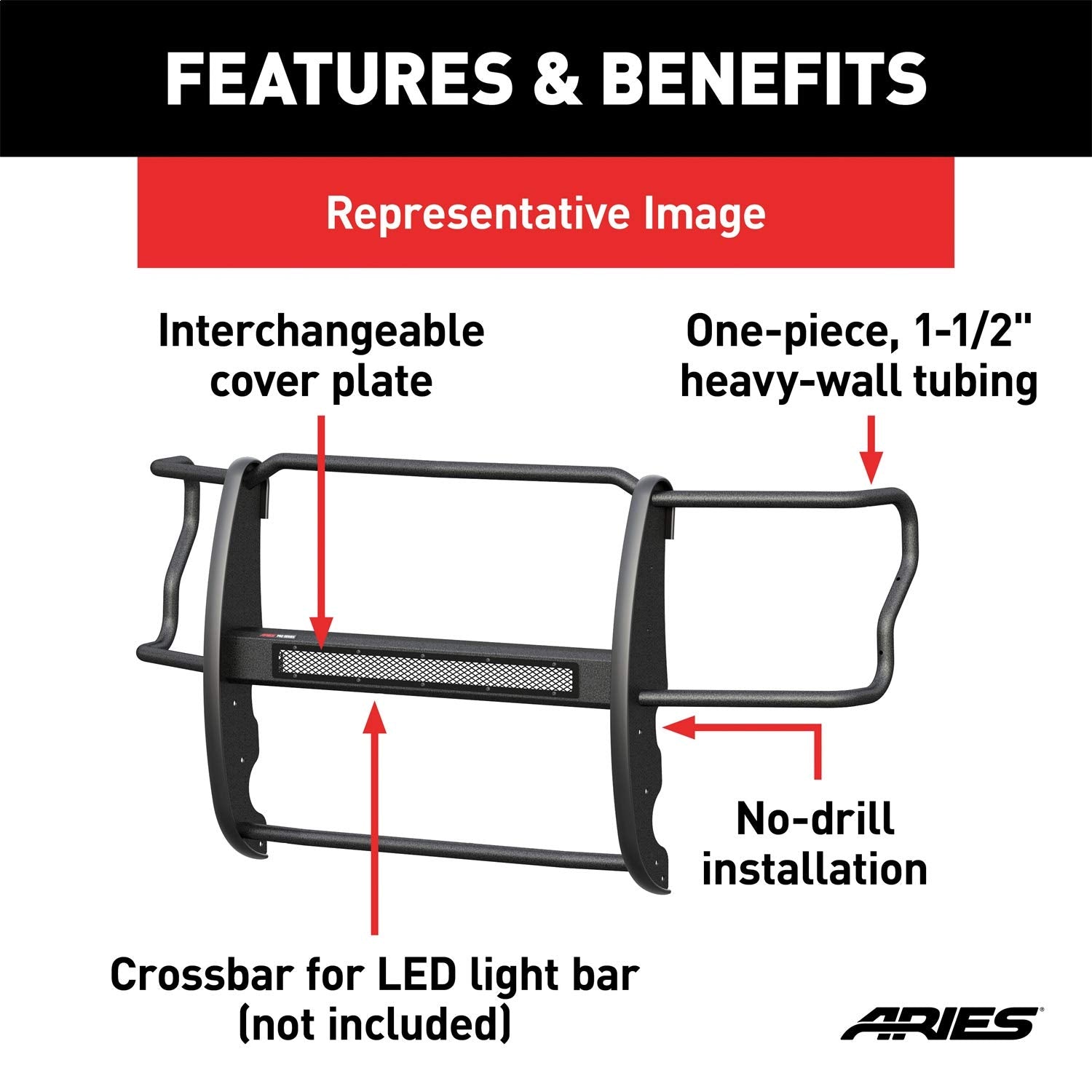 Grille Guard/Push Bar Aries P4088 fits Chevrolet Colorado