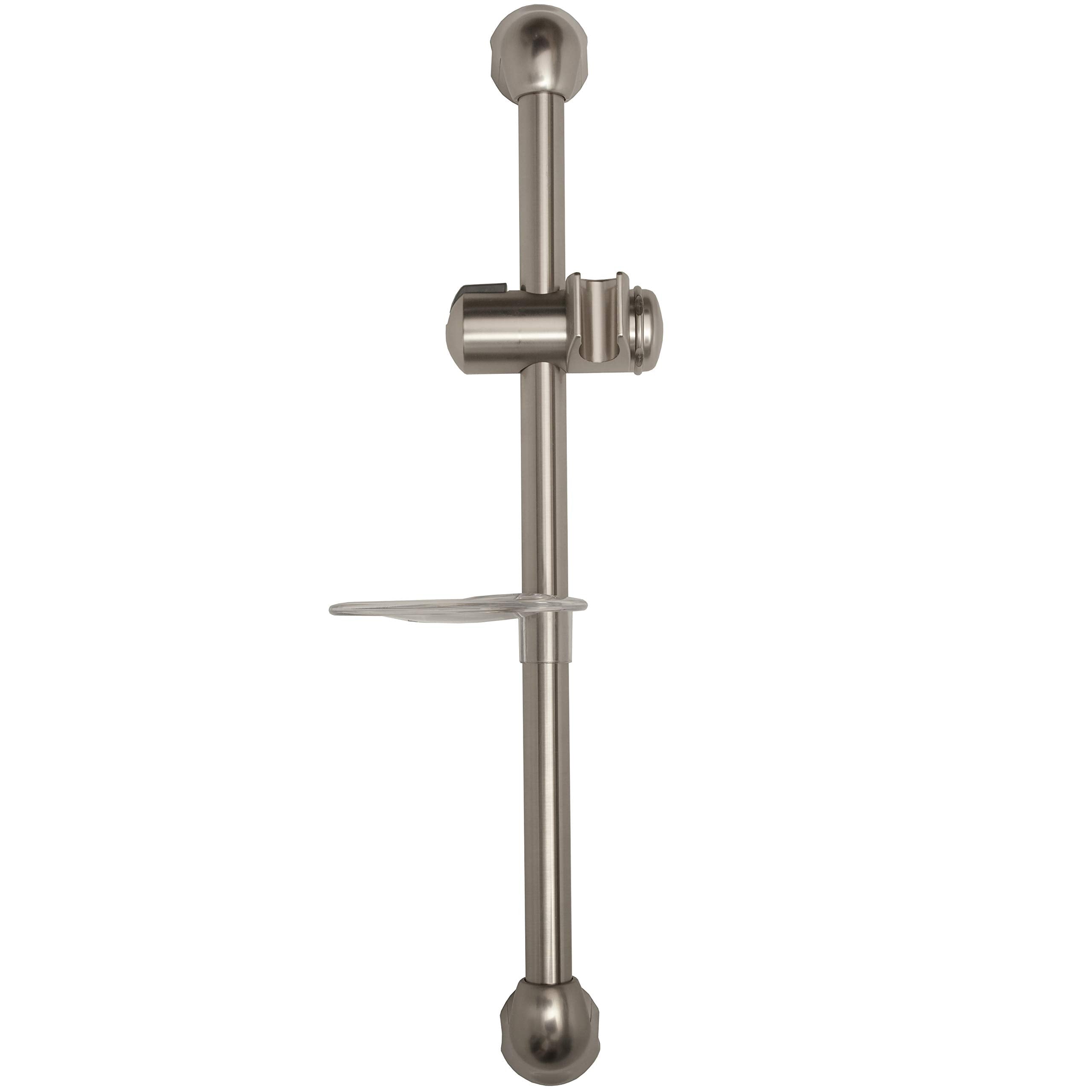 Dura Faucet Shower RV Slide Bar for Motorhomes, Travel Trailers, Campers and 5th Wheels (Brushed Satin Nickel)