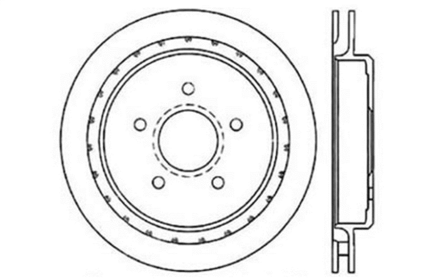 Rear Right StopTech 128.62062R Sport Cross Drilled Brake Rotor