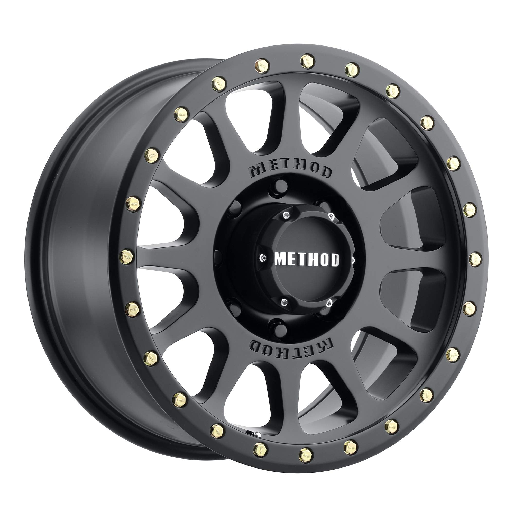 18x9" Method Race Wheels Matte Black 305 NV 8x6.5", 12mm offset 4.5" Backspace, MR30589080512N