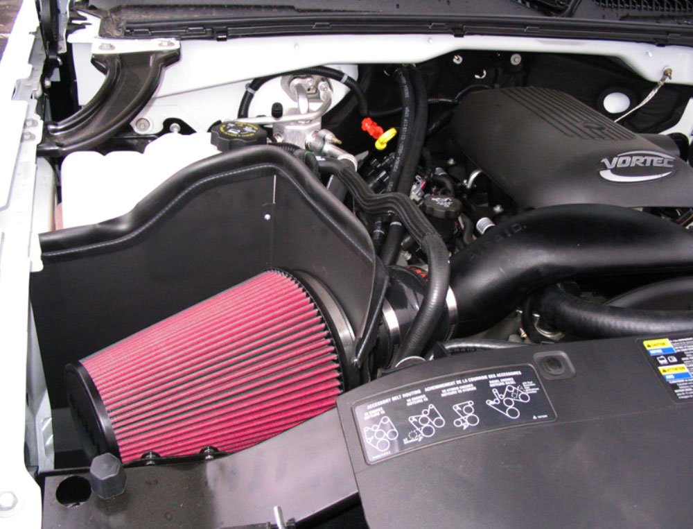 AIRAID Cold Air Intake System: K&N by Increased Horsepower, Cotton Oil Filter: Compatible with 2005-2007 CHEVROLET Silverados (See product description for all models) AIR-200-169