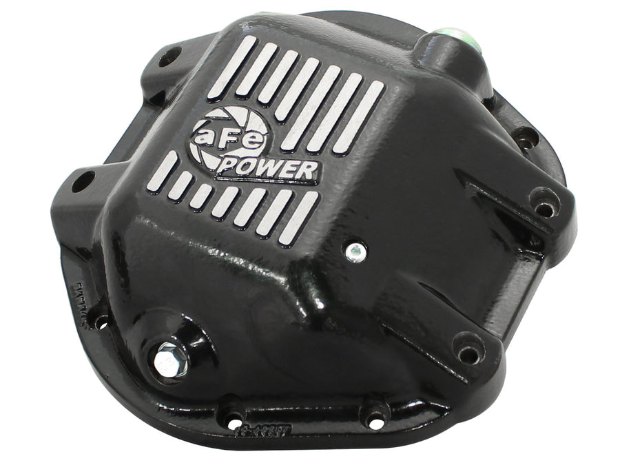 aFe POWER Rear Differential Cover Pro Series Black w/Machined Fins - #46-70162 - Jeep Wrangler (TJ/JK) 97-18