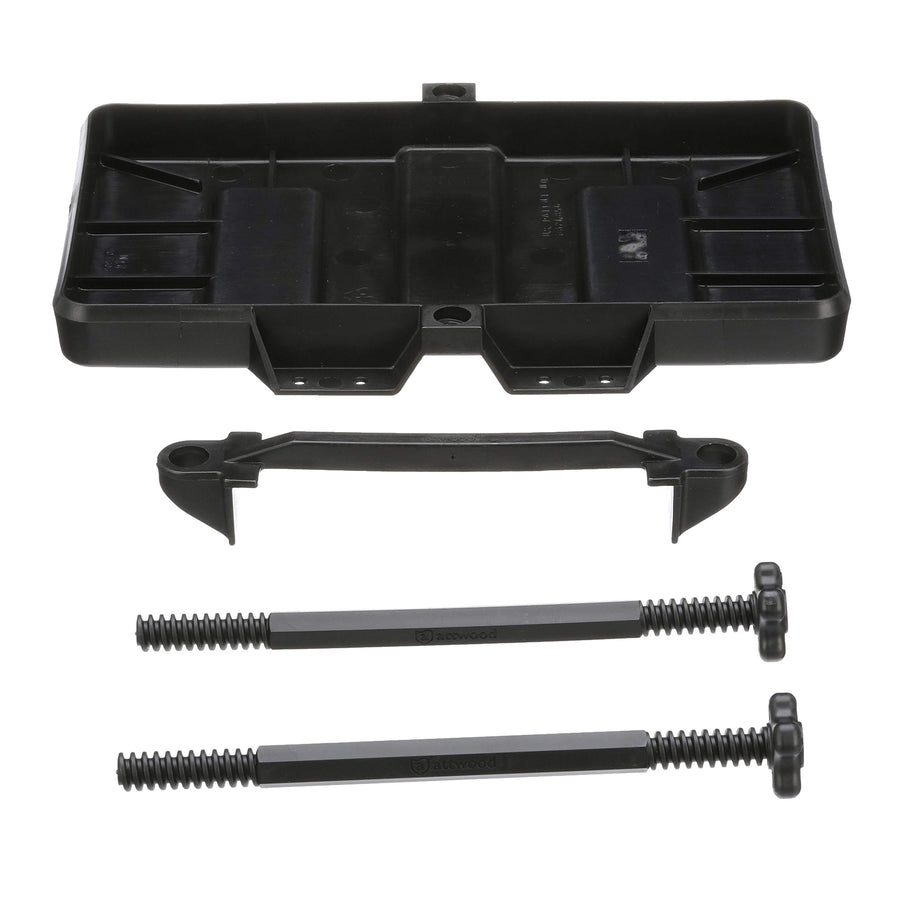 Adjustable Attwood 9098-5 Heavy-Duty Battery Tray, Adjustable to 9.5 Inches Tall, for 27 Series Batteries, Black Plastic