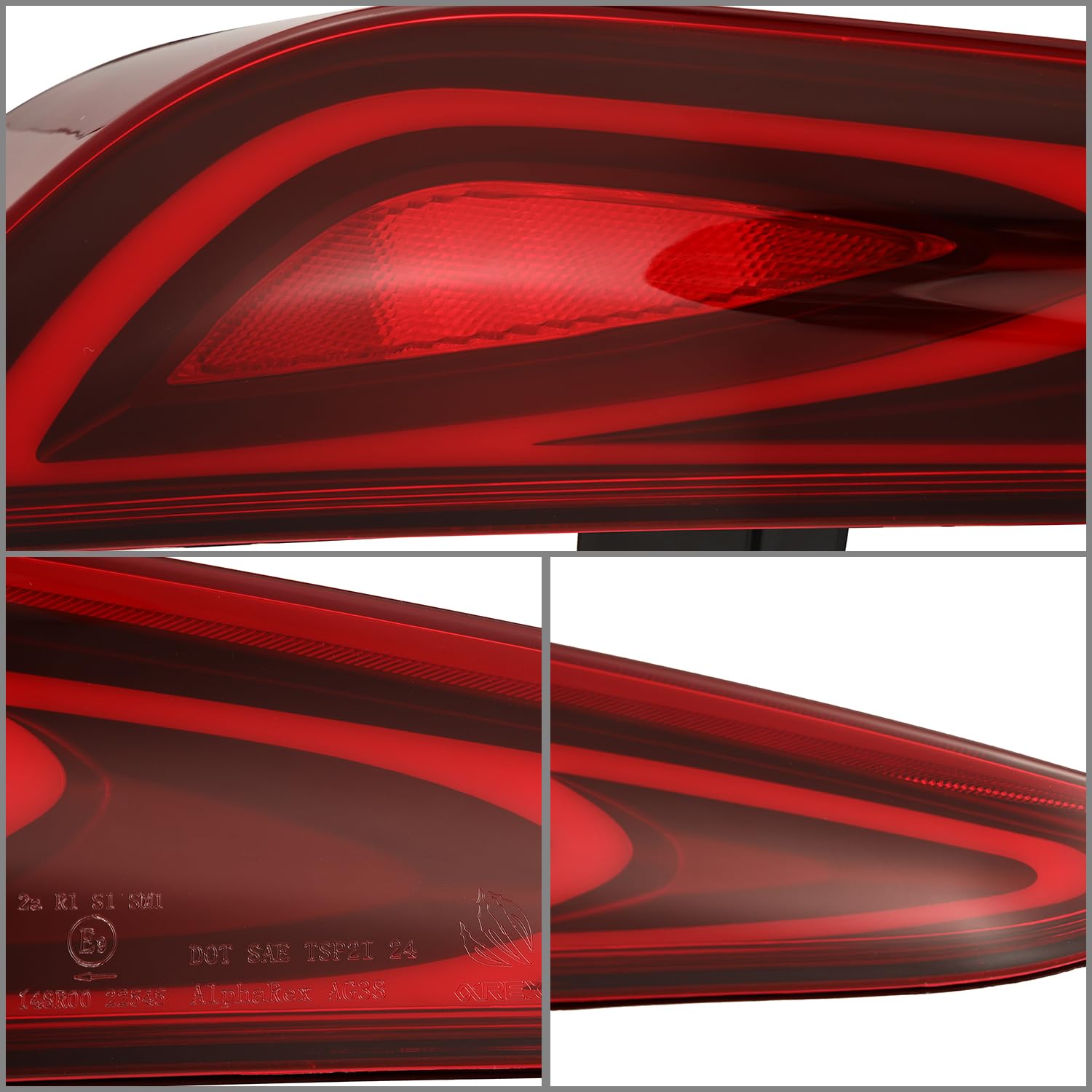LUXX-Series Alpharex LED Tail Lights Compatible With 20-25 Supra FT-1 Style Vivid Red