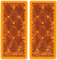 RECTANG. REFLECTOR QUICK MOUNT -- AMBER -- 2 PK