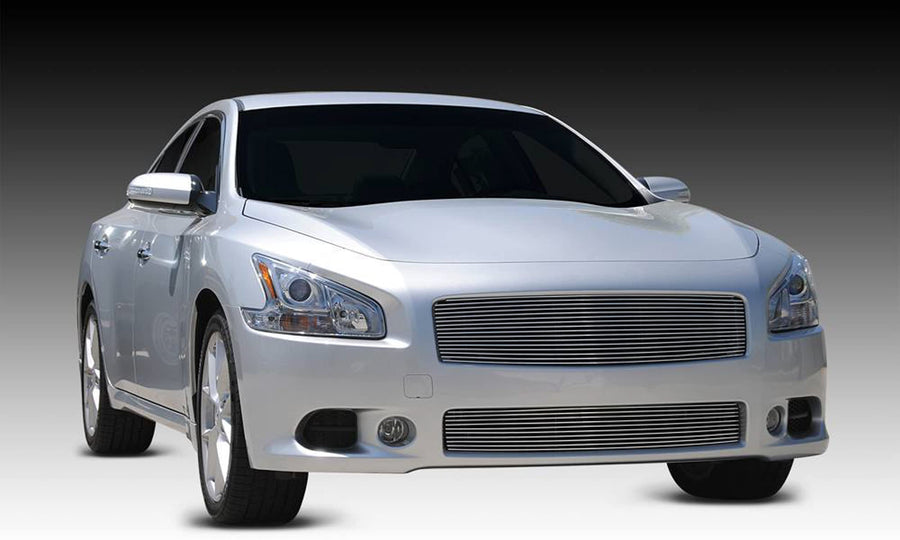 Horizontal T-Rex 20758 Aluminum Polished Finish Replacement Billet Grille for Nissan Maxima