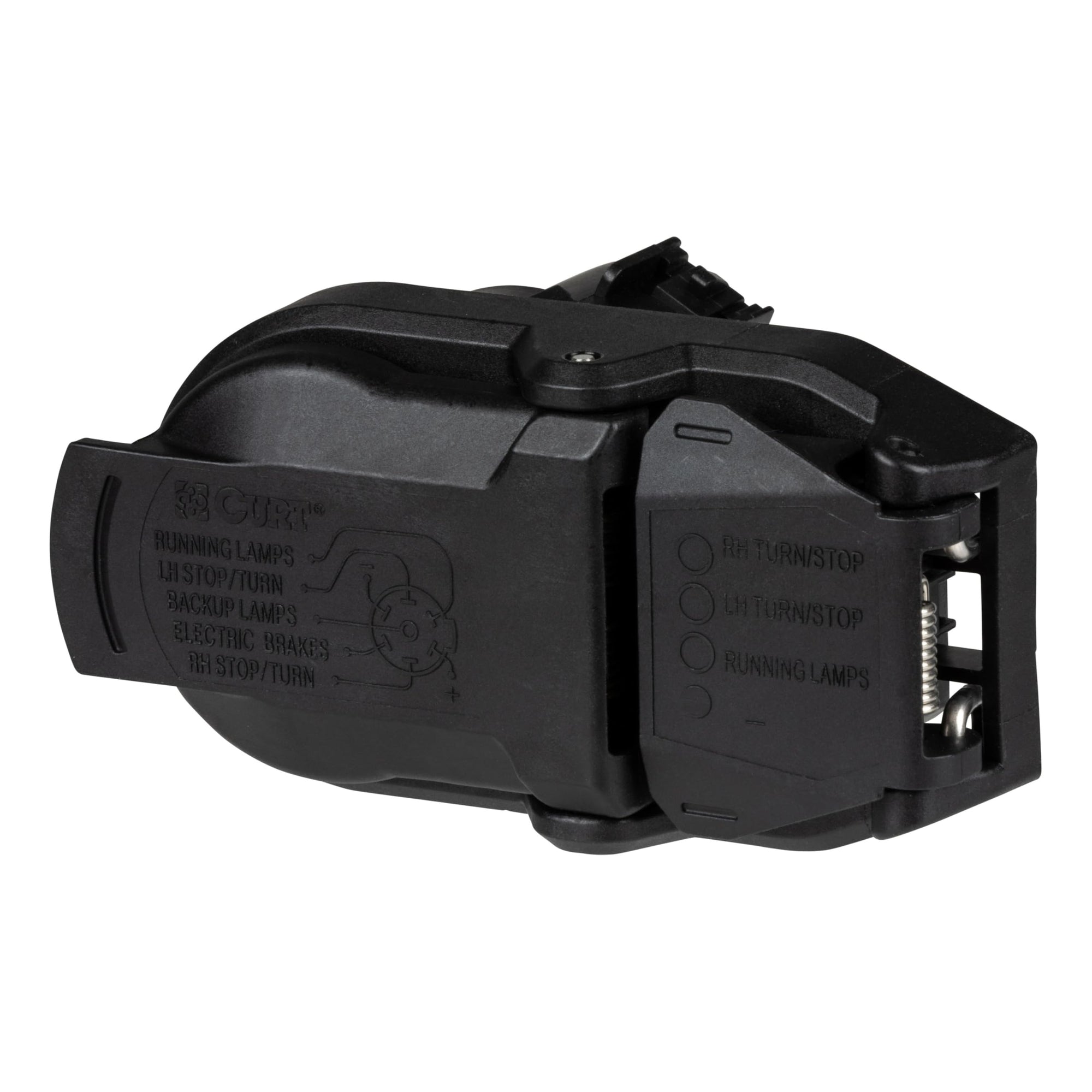 CURT 57015 Dual-Output OEM Replacement Vehicle-Side 7-Pin, 4-Pin Connectors, Plugs into Any USCAR Socket