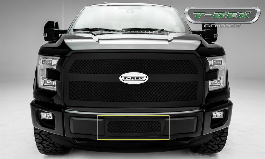 2015-2017 F-150 T-Rex Grilles Upper Class Series Bumper Grille, Black, 1 Pc, Insert, Eco Boost - PN #52573