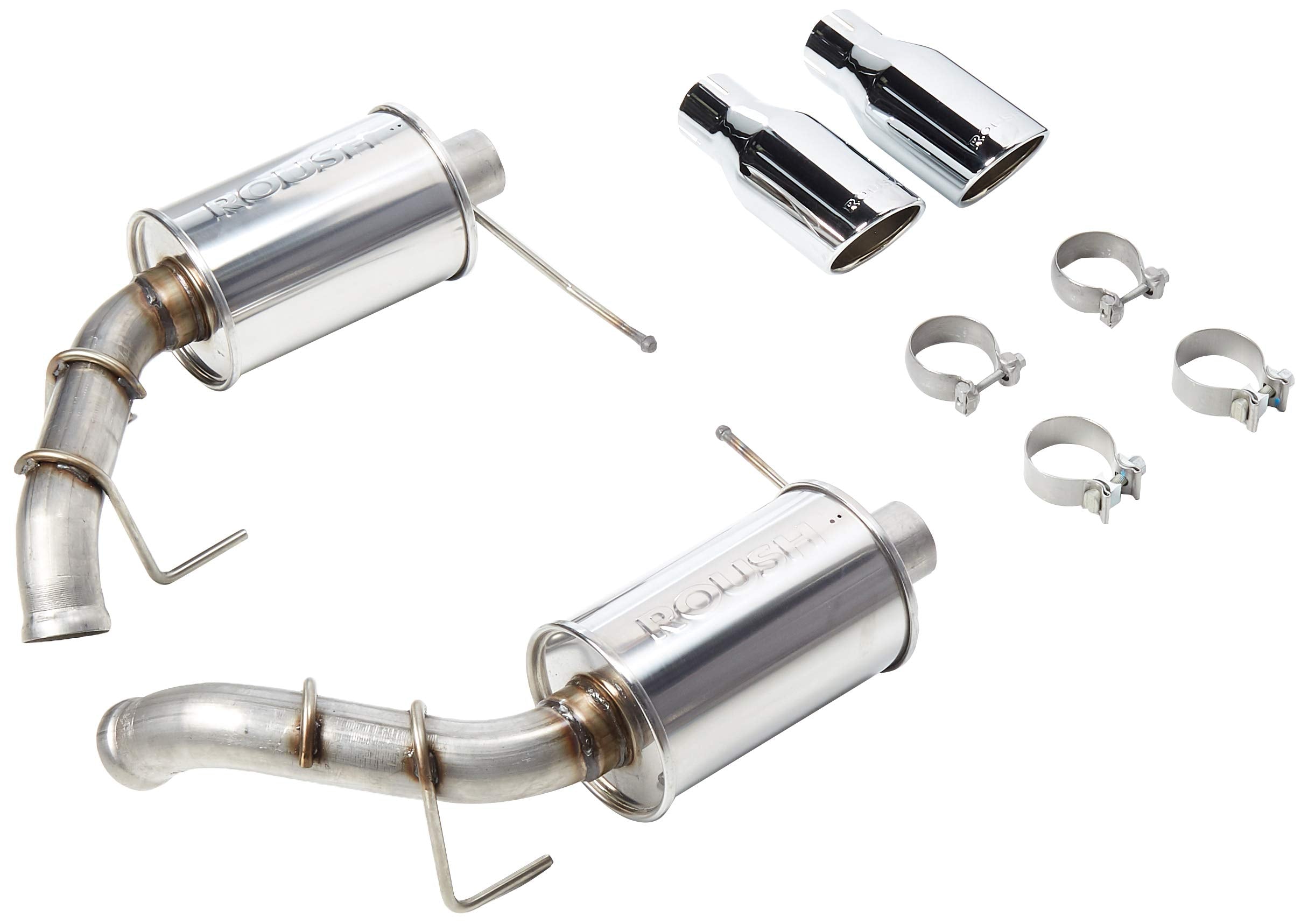 Exhaust Kit Roush 421145 (Dual Axle-Back with Round Tips Enhanced Sound), 1 Pack