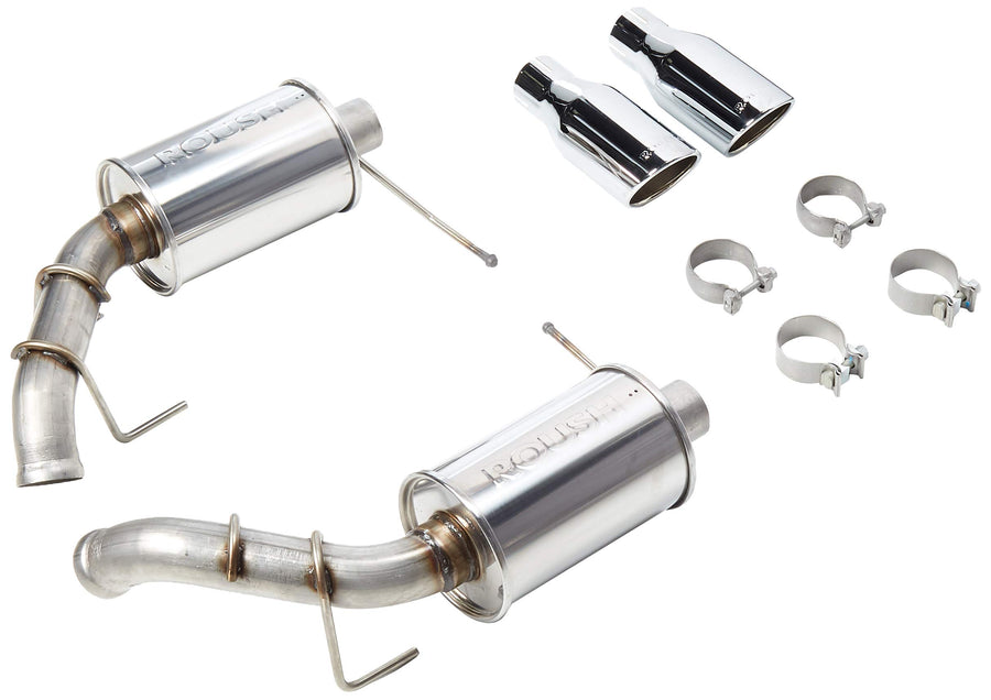 Exhaust Kit Roush 421145 (Dual Axle-Back with Round Tips Enhanced Sound), 1 Pack
