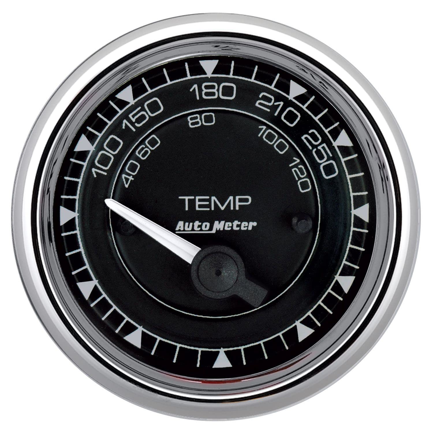 Water Temp Gauge Auto Meter 9737, 100-250 °F, Chrono Chrome