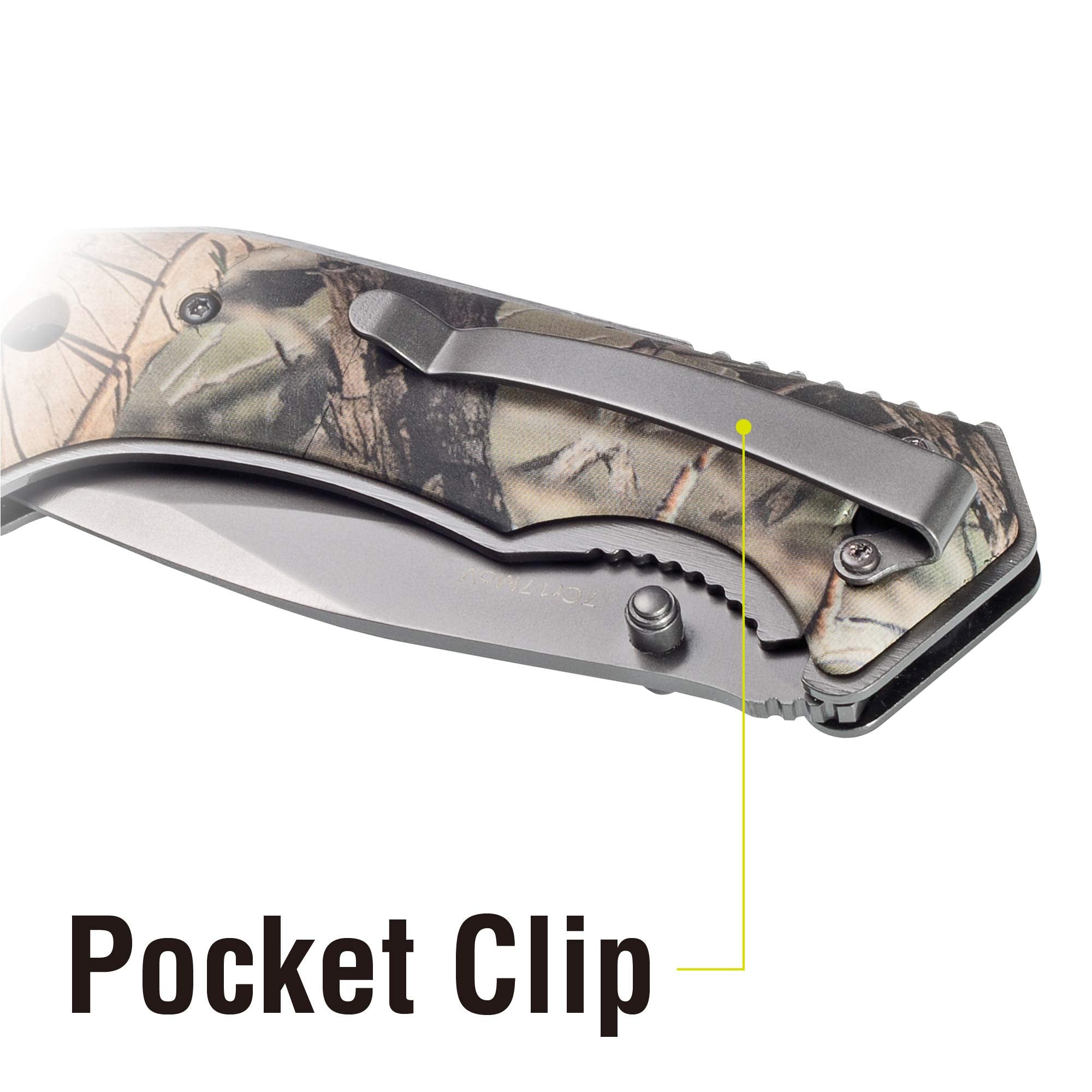 Victus Kilimanjaro 7-Inch Drop Point Hunting Knife, Camo