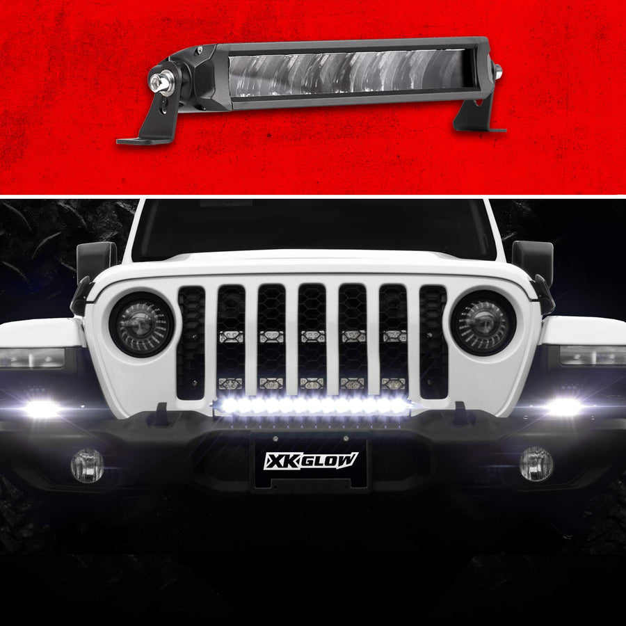 10in XKGLOW 2nd Gen Razor Light Bar High Beam Driving…